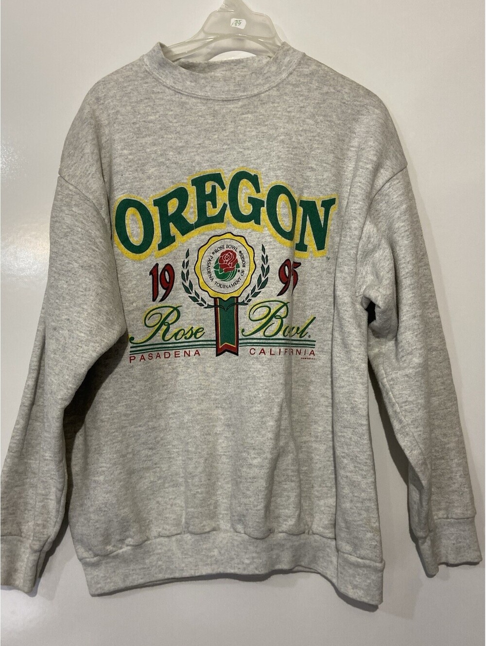 Mens VINTAGE 1995 Pasadena California Oregon Ducks Rose Bowl Sweatshirt Sz XL